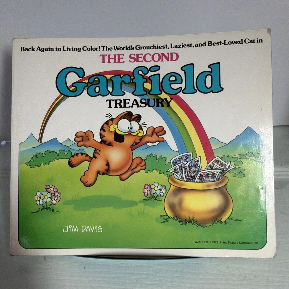 1983 "The Second Garfield Treasury" By Jim Davis, 1st Edition Ist Printing Vtg - Picture 1 of 11